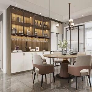 Quality MDF Dining Room Cupboard wall cabinets Rectangular Upholstered Chairs wholesale