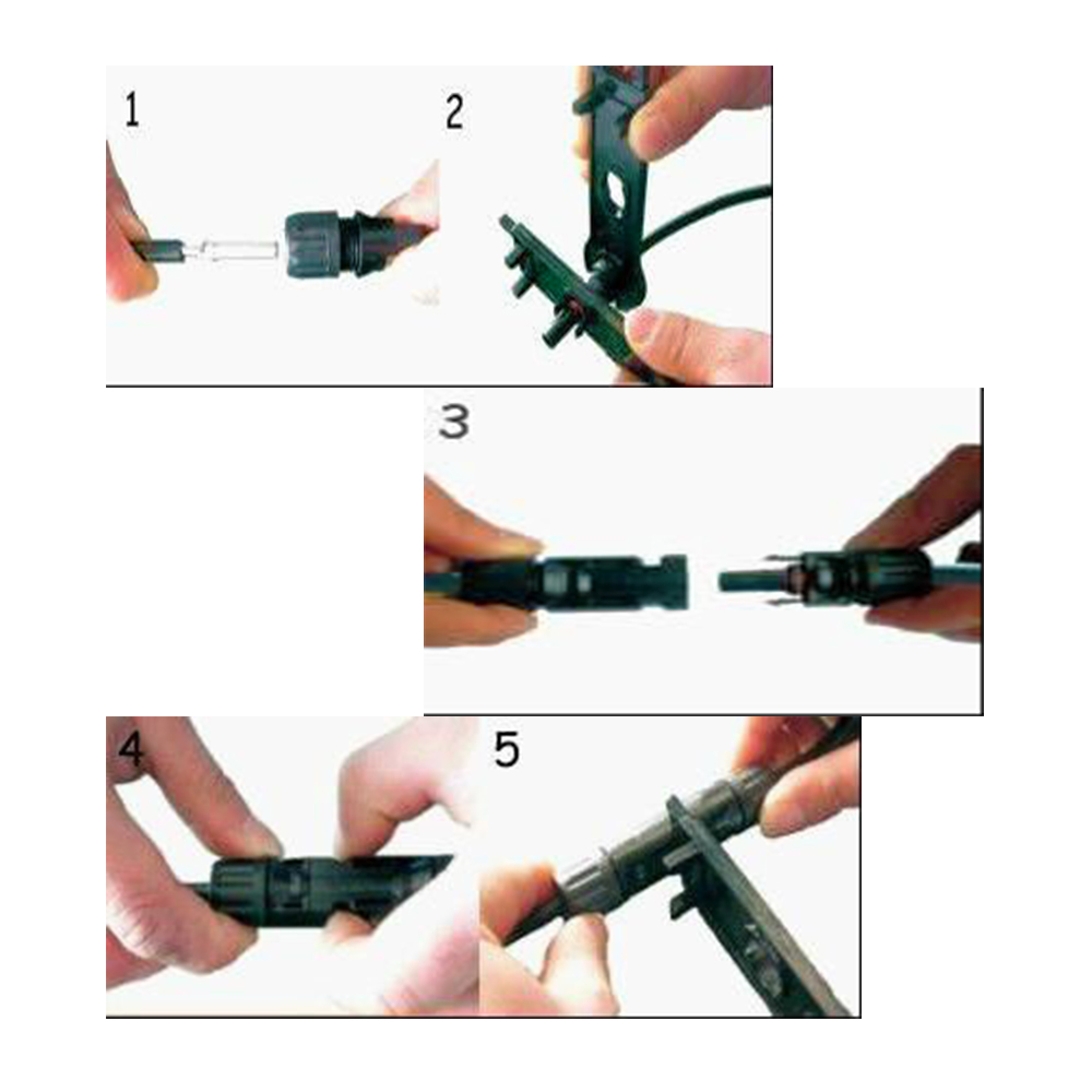 1 Pair Set MC 4 Solar Panel Cable Connector Male+Female Copper Pins Tin plated, IP 68 30A TUV High Quality DIY
