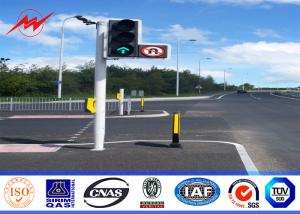 Quality 5m Powder Coating Gr50 LEDTraffic Light Signals , Driveway LED Stop Lights wholesale