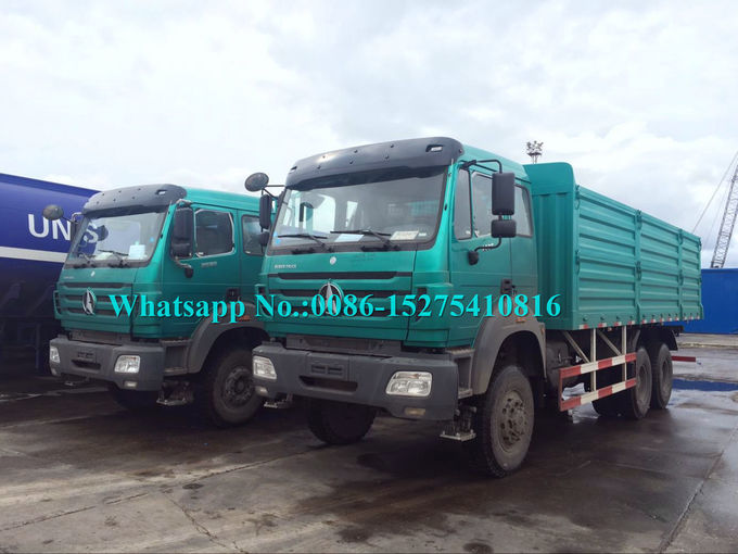 25-30 Ton North Benz Heavy Cargo Truck 2642 420hp Lemon Green Color ND1255B50J