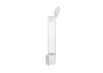 White Transparent Paper Cup Dispenser , Plastic Cup Holder For Water Dispenser