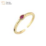 Adjustable Stack Zircon Gold Plated Marquise Diamond Rings Women Men Jewelry