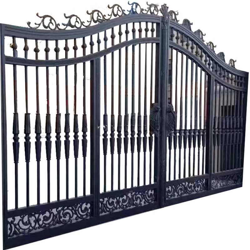 Security Custom Wrought Iron Gates Outdoor Fencing Trellis Preassembled
