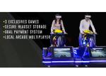 RGB LED Four Player Virtual Reality Motorcycle , Black VR Amusement Game Machine