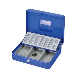 Quality Home Powder Cash Box Metal Office Security With Removable Euro Coin Tray wholesale