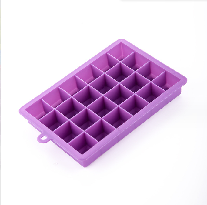 Ice Cream Makers Easy Release 15 Cavity 24 Cavity Silicone Ice Cube Trays with Lids