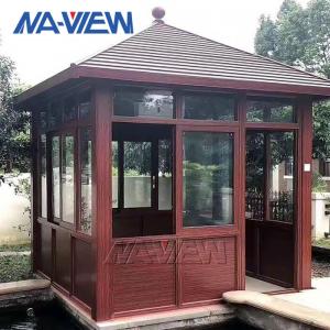 Quality Customized Wood Grain Pagoda Gazebo Portable Pergola Sun Shade wholesale