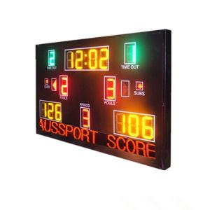 Quality Yellow Electronic Basketball Scoreboard With Moving Sign wholesale