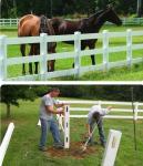 Safety White Vinyl Fence Heavy Duty 2 Rail Horse PVC Farm Fence