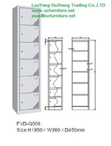 Quality supply single row six door with six lock and vent hole,H1850XW380XD450mm,KD structure wholesale