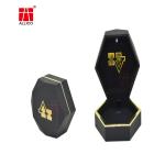 Gold Stamping Wedding Ring Presentation Box , 88g Hexagon Cardboard Box