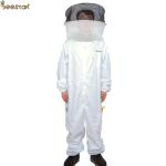 S-XXL Ventilated Bee Jacket With Round Veil Beekeeping Suit Bee Keeper Cotton
