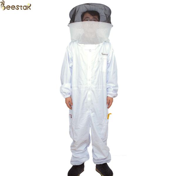 S-XXL Ventilated Bee Jacket With Round Veil Beekeeping Suit Bee Keeper Cotton