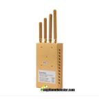 Hotsale 4 Antennas 2w Golden Yellow Portable Signal Jammer Blocker Shield GSM 3G