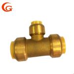 90degree Push To Connect Pex Copper CPVC Brass Tee Fitting