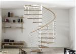 Contemporary Loft Spiral Staircase , Steel And Wood Prefabricated Spiral