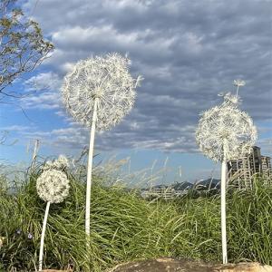Quality Outdoor Metal Dandelion Garden Sculpture Art Led Motif Light Decorative wholesale