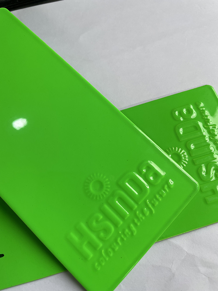 Epoxy Polyester Electrostatic Powder Coating Fluorescent Reflective Color Neon Pink