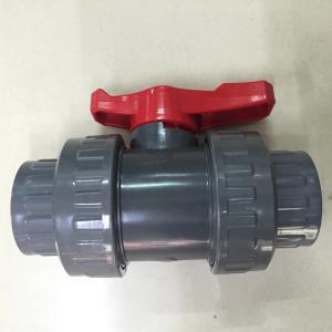 Quality Black Red DN20 UPVC Double Union Ball Valve wholesale