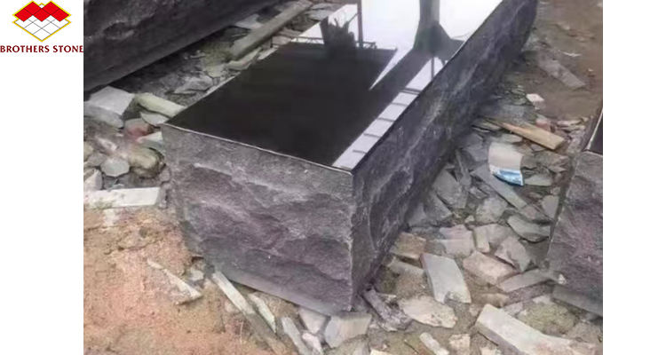 Pure Black Color Granite Slab Polished Surface Finishing Big Slab Form