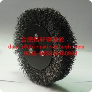 Quality 5&quot; Wheel Brushes For Polished Tires, Crimped Carbon Steel Wire wholesale