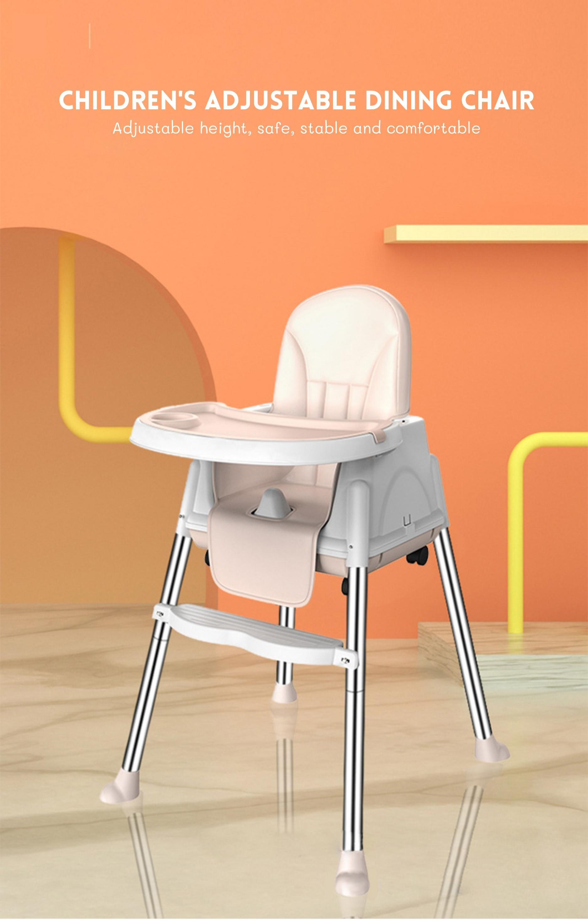 Soft Comfortable Baby Dining Chair Adjustable Size 92*65*65cm For Bedroom Feeding