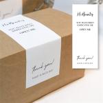 Waterproof Cardboard Box Sticker Custom Mailing Labels Brown Kraft