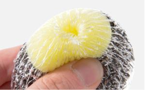 Quality Round Shape Kitchen Sponge Scrubber Logo Printed Without Hurting Hands wholesale