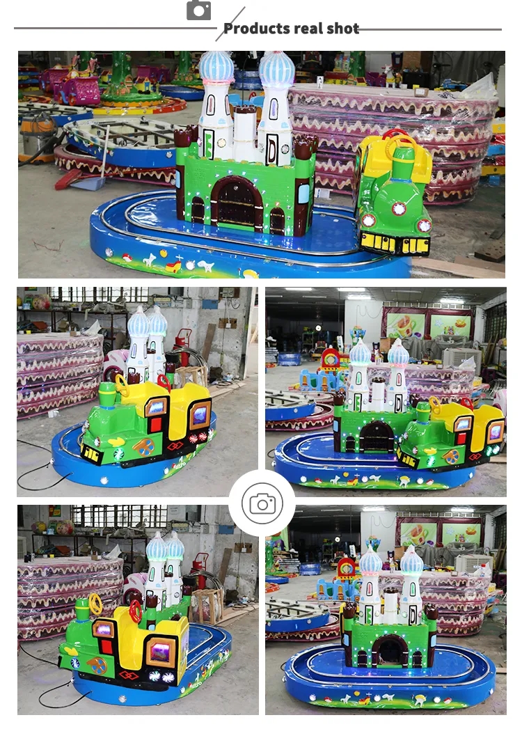 Trackless Train Coin Operated Carousel Kiddie Ride Merry Go Round For 1 Player