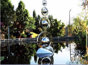 Quality 300 Grade Stainless Steel Sphere Hollow , Hollow Steel Sphere Water Fountain Mirror Polished wholesale