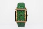 Rectangle Luxury Green Jade Watch 22 * 20 Mm For Women Custom Logo