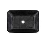 Dark Green Bathroom Wash Basins 18 Inch Gray Onyx Handmade Rectangular