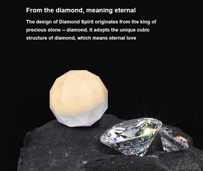 Childrens Night Light Voice Controlled Diamond Lamp With 1200mAh Rechargeable Battery