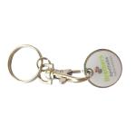 Custom Supermarket Metal Token Coins Shopping Cart Trolley Token Keychain