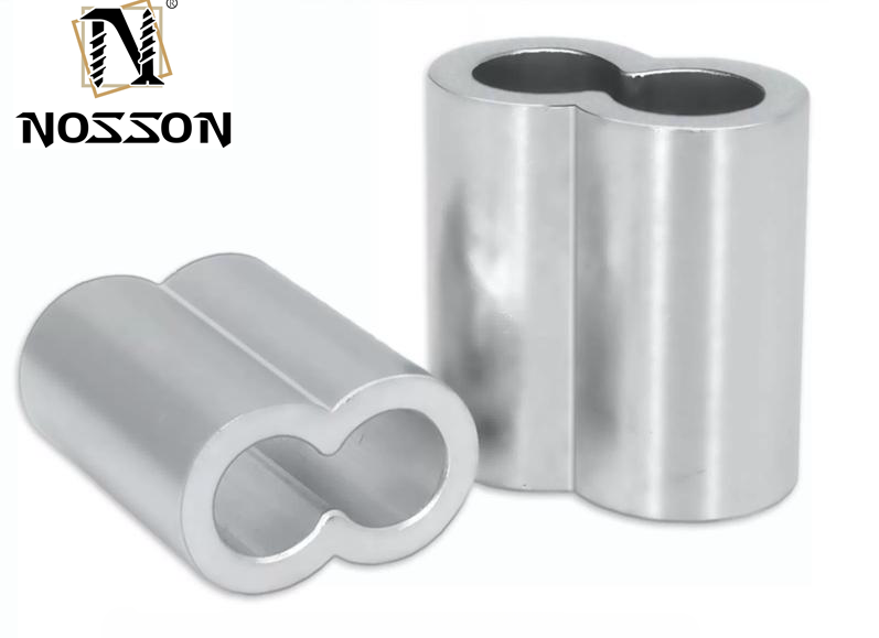 100bag Fishing Line Accessories In Tube Wire Connector Pipe Crimp Sleeves Connector oval Aluminum Crimps Sleeve for m10