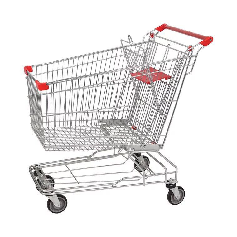 65l 930mm Modern Shopping Trolley Cart On Wheels Store Equipment