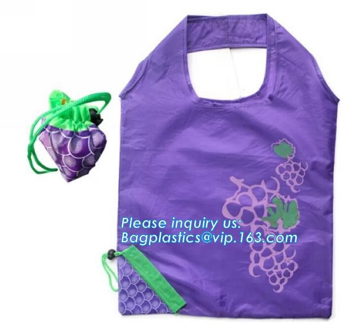Recycled Foldable Nylon Polyester Tote Bag with logos polyester shopping bag Custom advertising handle non woven bag PAC