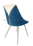 Velvet Upholstered Stainless Dining Chair Livingroom Chair Leisure Chair