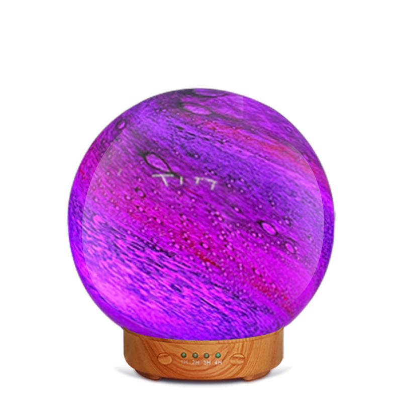 HOMEFISH 3D Glass Design Essential Oil Diffusers Planet Humidifier 120ml