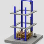 Hydraulic Vertical Industrial Four Post Lift 4 Post Storage Lift For Factory