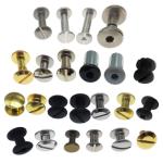 Male and Female Chicago Screw for Leather Belt Gold Aluminum Titanium Stainless