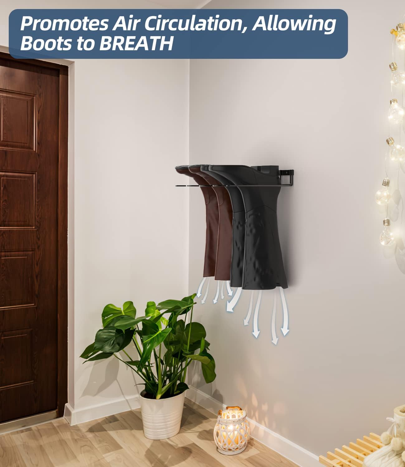 Sturdy Metal Boot Storage Organizer Rack for Closet Silver ISO9001 Rohs CE 16949