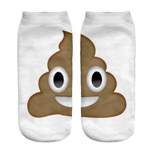 Quality Women Funny Short Newest 3D Print Emoji Patterns ankle Sock wholesale