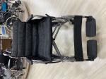 XL 22inch Seat Folding Steel Wheelchair With Detachable Arms 125kg