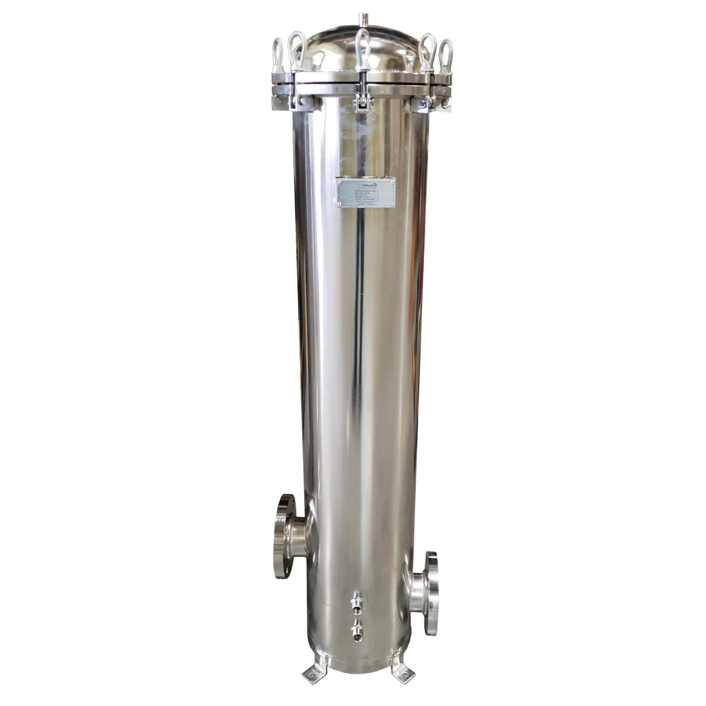 3 Inch Flange In/Out 304 Stainless Steel 7 Cartridge Filter Housing for 40" Cartridges