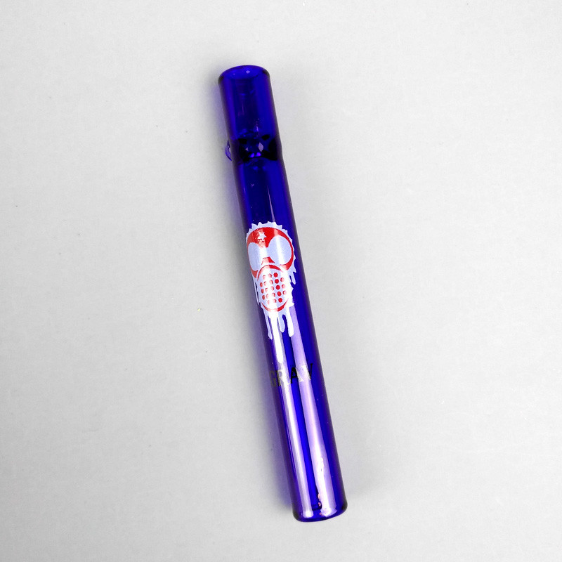 4 Inch Glass Cigarette Bat One Hitter Pipe Recycling Hookah Tube 12mm Diameter