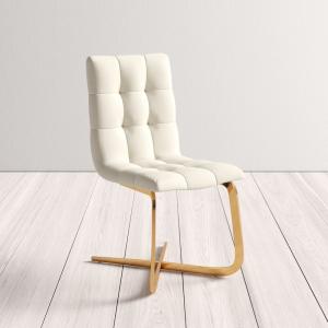 Quality 910mm Gold Metal Frame Modern Leisure Leather Chair for Living Room wholesale