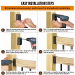 Stainless Steel Concealed Joist Bracket for 2x4 Stair Wood Handrail Deck Railing