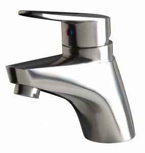 Quality Deck Mounted Basin Sink Faucet 304 Or 316 Solid Casting Body Tap Brush silvor mixer wholesale