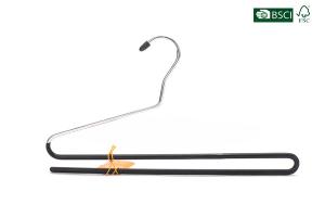 Quality Betterall Special Design New Two Tiers PVC Metal Wholesale Blck Pant Hangers wholesale